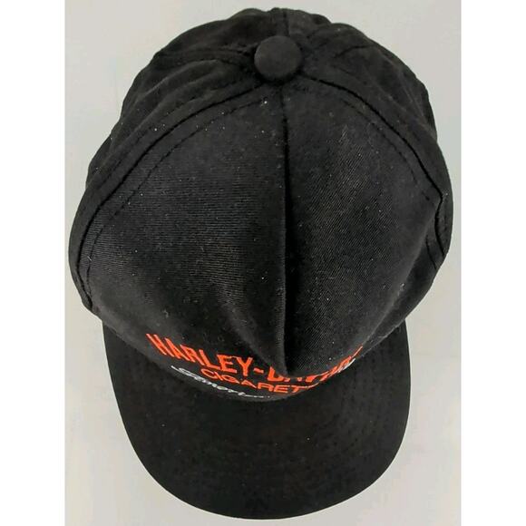 Vintage 80’s Harley Davidson Motorcycles Cigarettes Black Cotton SnapBack Hat - Picture 5 of 10